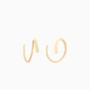 14k solid gold spiral earrings